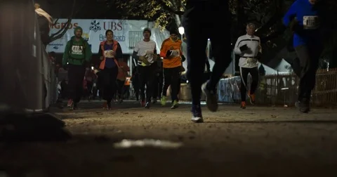 Runners slowmotion Stock Footage 83802245