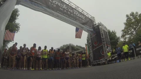 Runners Start Race, low angle Video stock 51824771