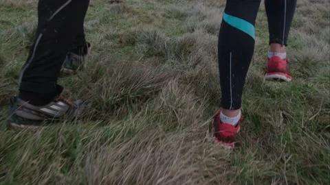 Runners taking on an ultramarathon Stock Footage 147515464