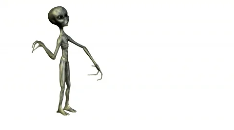 Running 3D alien Stock Footage 142261