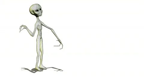 Running 3D alien Stock Footage 142263