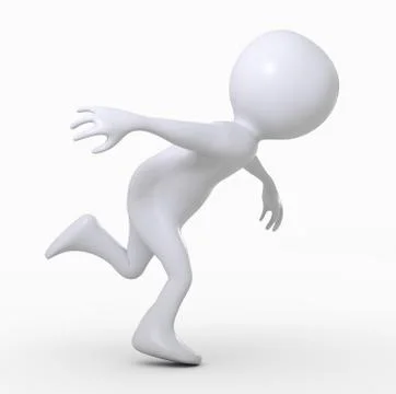 Running 3D figure Stock Illustration