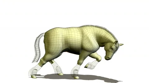 Running 3D horse Stock Footage 141263