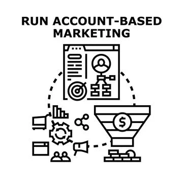 Running account based marketing strategy for business success イラスト素材