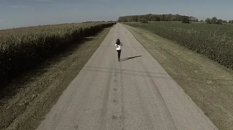 Running Aerial Stock Footage 49130280