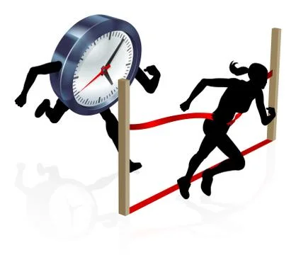 Running Against the Clock Stress Concept Illustrazione stock