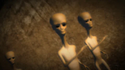 Running Aliens CGI Stock-Footage 51450386