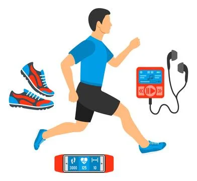 Running and Jogging Concept Stock-Illustration