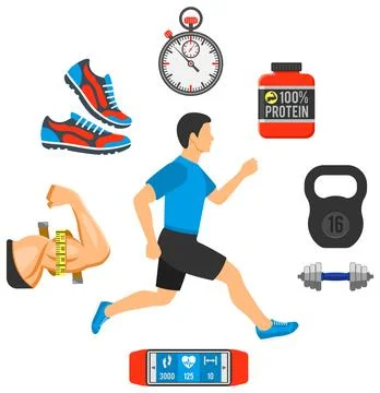 Running and Jogging Concept Stock-Illustration