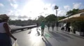Running and walking on the seafront in Barcelona 4k or 4k+ Resolution