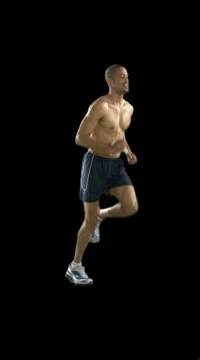 Running at Angle Stock Footage 79858