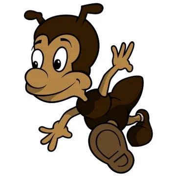 Running Ant Stock Illustration