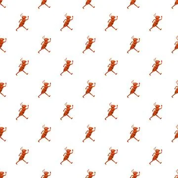Running ant seamless pattern creating a repeating background Illustrazione stock
