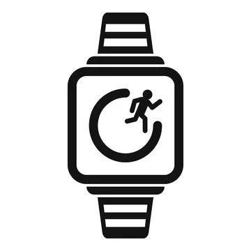 Running app icon showing jogging activity tracker 스톡 일러스트