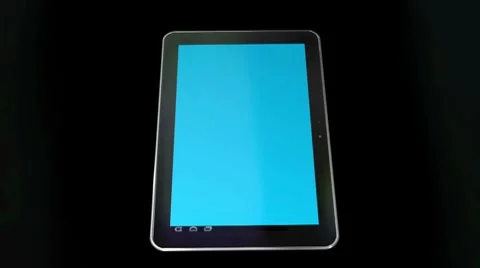 Running an app in a tablet Stock Footage 8141900