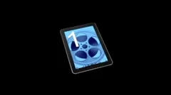 Running apps in a tablet Stock After Effects