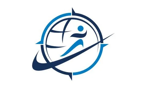 Running around world Stock-Illustration