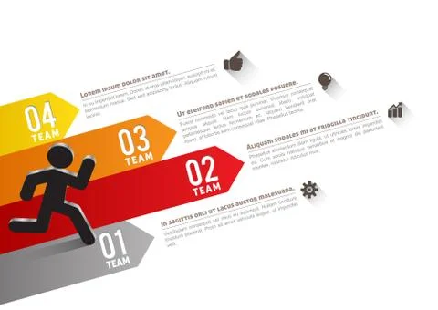 Running with arrow options 스톡 일러스트