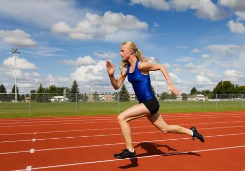 Running athlete Stock Photos