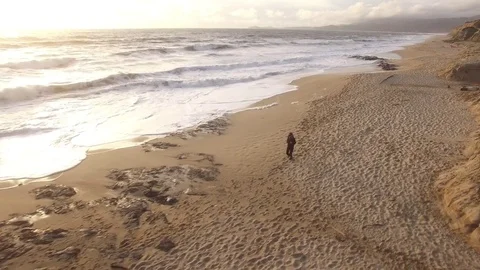 Running On The Beach Stock Footage 75509072