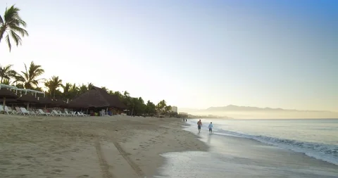 Running on beach Stock Footage 102689731