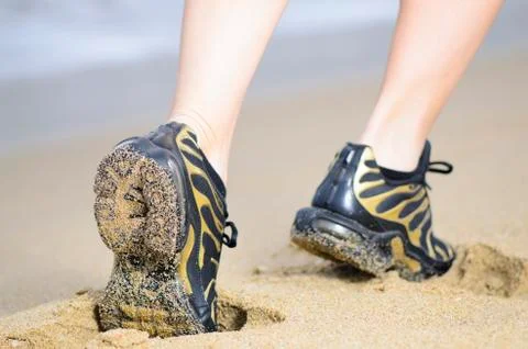 Running on beach Stock Photos
