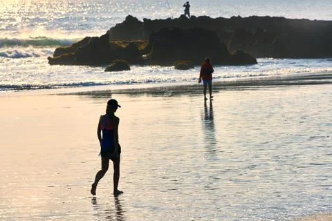 Running on the Beach Stock Photos
