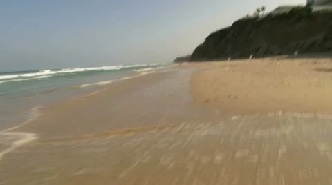Running at beach POV Stock Footage 20505307