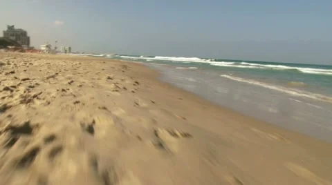 Running at beach POV Stock Footage 20505314