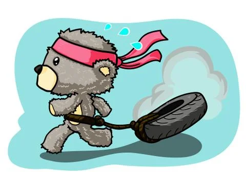 Running Bear 스톡 일러스트