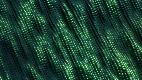 Running binary code 3D render seamless loop animation Stock Footage 319578831