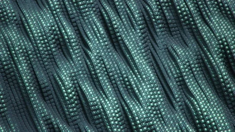 Running binary code 3D render seamless loop animation Stock Footage 322102744