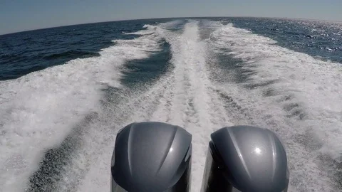 Running Boat Stock Footage 77705031