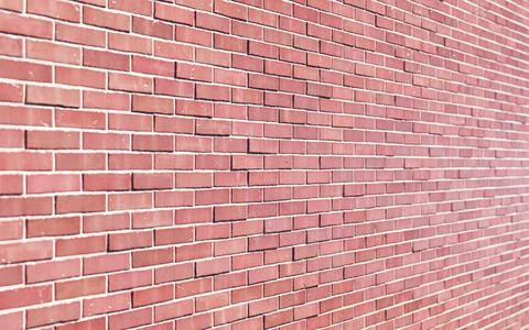 Running Bond Red Brick Wall Background Stock Photos