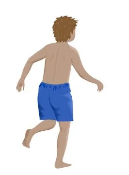 Running boy Stock Illustration