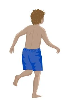 Running boy Stock Illustration