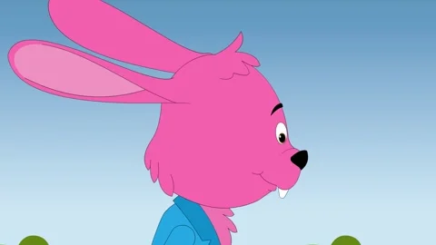 Running bunny animation Stock Footage 303684454