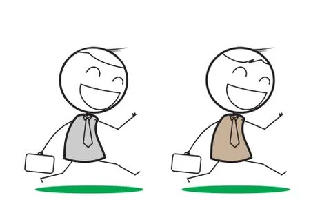 Running businessman Stock Illustration
