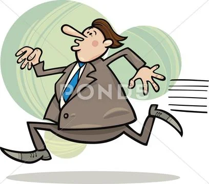 Running businessman Stock Illustration