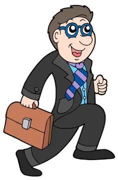 Running businessman Stock Illustration