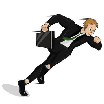 Running businessman Stock Illustration