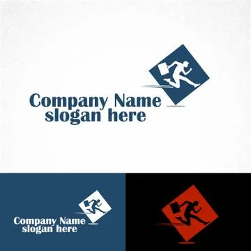 Running businessman Stock Illustration
