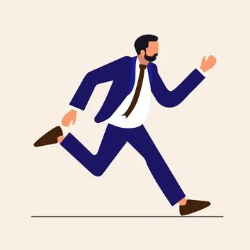 Running businessman Stock Illustration
