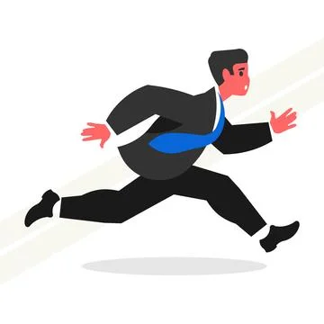 Running-businessman Stock Illustration