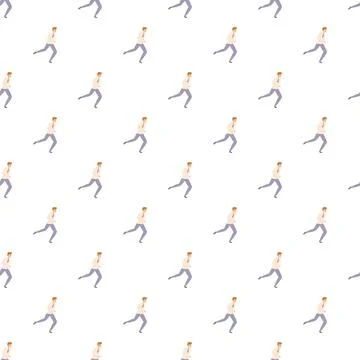 Running businessman pattern showcasing professional movement and hurry Stockillustratie