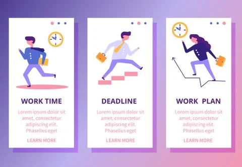 Running businessman set2 Stock-Illustration
