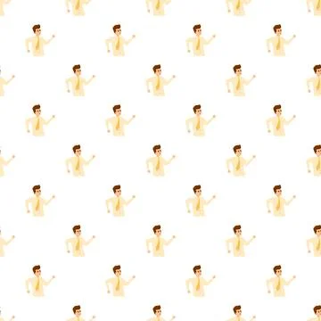 Running businessmen pattern representing career progress and ambition Stock Illustration