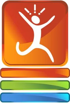 Running button Illustrazione stock