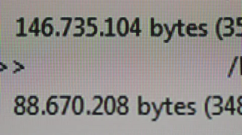 Running bytes per second Stock Footage 37938863