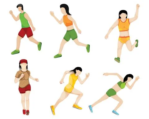 Running cartoon shape vector design Stock Illustration